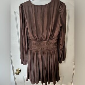 Nine West Chocolate Long Sleeve Dress